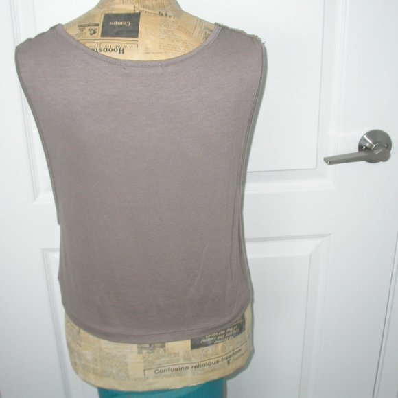 Tan Lace Front Crop Top - Picture 3 of 7